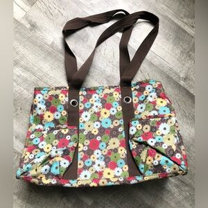 Thirty-One Medium Floral All Purpose Canvas Tote Bag
